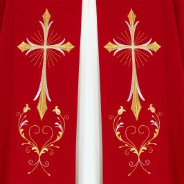 Piviale Ricamo Croce Stilizzata