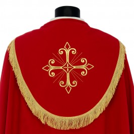 Piviale Ricamo Croce Stilizzata