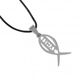 Pendente in Acciaio Pesce Jesus