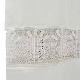 Camice Bianco con Tramezzo Macramè