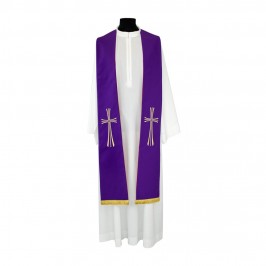 Stola Bicolore con Ricamo