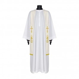Stola Con Ricamo Croce e Calice