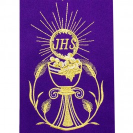 Stola Con Ricamo Croce e Calice