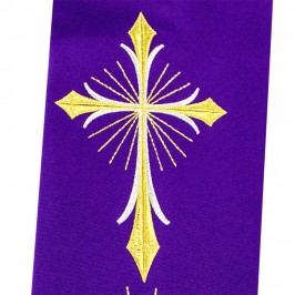 Stola Con Ricamo Croce e Calice