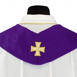 Stola Con Ricamo Croce e Calice
