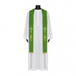 Stola Con Ricamo Croce e Calice