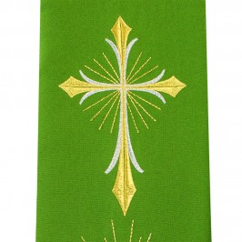 Stola Con Ricamo Croce e Calice