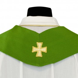 Stola Con Ricamo Croce e Calice