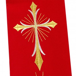 Stola Con Ricamo Croce e Calice