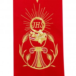 Stola Con Ricamo Croce e Calice