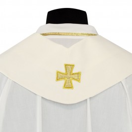 Stola Con Ricamo Croce e Calice