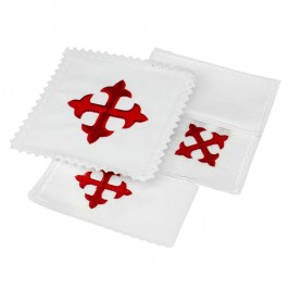 Set Messa con Ricamo Croce in filo Rosso