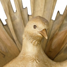 Colomba con Raggiera in Legno Brunito