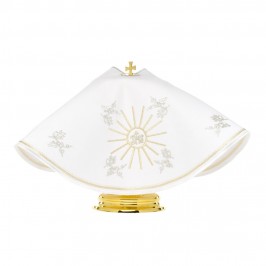 Copri Pisside Tondo con Ricamo Jhs e Uva