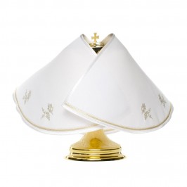 Copri Pisside Tondo con Ricamo Jhs e Uva