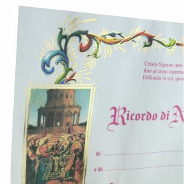 Pergamena Ricordo Matrimonio
