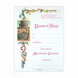 Pergamena Ricordo Matrimonio