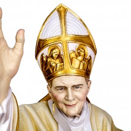 Statua Papa Giovanni Paolo II in Legno