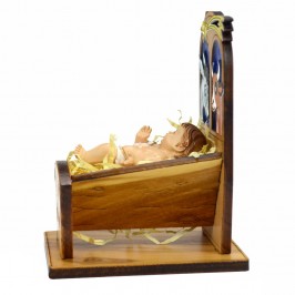 Bambino Gesù su Base in Legno
