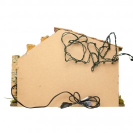 Capanna per Presepe con Luci e Fontana