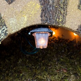 Capanna per Presepe con Luci e Fontana