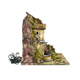 Presepe con Borgo, Luci e Fontana