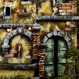 Presepe con Borgo, Luci e Fontana