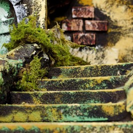 Presepe con Borgo, Luci e Fontana