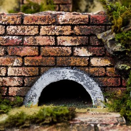 Presepe con Borgo, Luci e Fontana