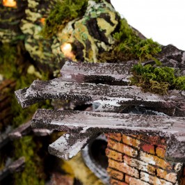 Presepe con Borgo, Luci e Fontana