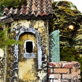 Presepe con Borgo, Luci e Fontana