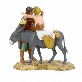 Uomo e Bimbo su Asino Landi cm 10