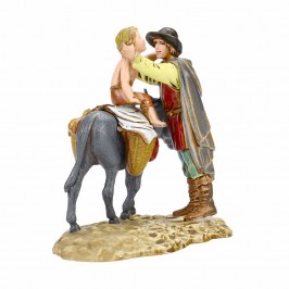 Uomo e Bimbo su Asino Landi cm 10