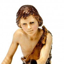 Pastore in Ginocchio con Pecora per il Presepe