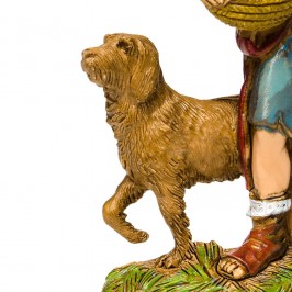 Uomo con Cane per il Presepe Landi