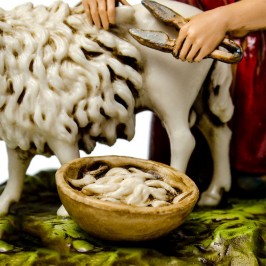 Tosatore con Pecora per il Presepe