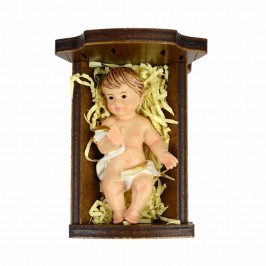 Gesù Bambino in Culla Legno d'Ulivo