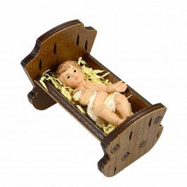 Gesù Bambino in Culla Legno d'Ulivo