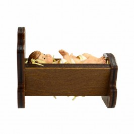 Gesù Bambino in Culla Legno d'Ulivo
