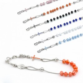 Bracciale Viera Grani Cristallo e Croce Smaltata