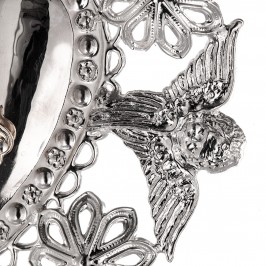 Cuore Votivo Mariano in Argento