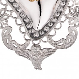 Cuore Votivo in Metallo Argentato