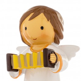 Statuetta Angelo con Fisarmonica in Resina