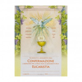 Pergamena Ricordo Comunione e Cresima