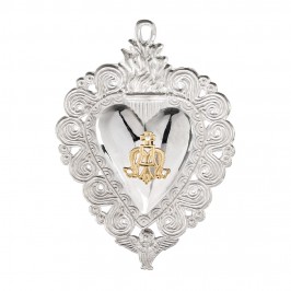 Cuore Votivo con Simbolo Mariano