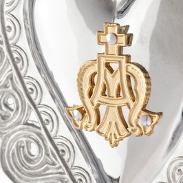 Cuore Votivo con Simbolo Mariano