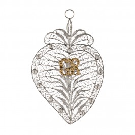 Cuore Votivo Filigrana Argento 800