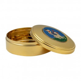 Teca per Ostie in Ottone Dorato