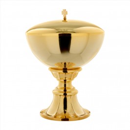 Pisside Alta in Ottone Dorato