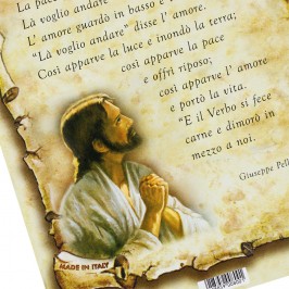 Cartoncino con Preghiera La Luce